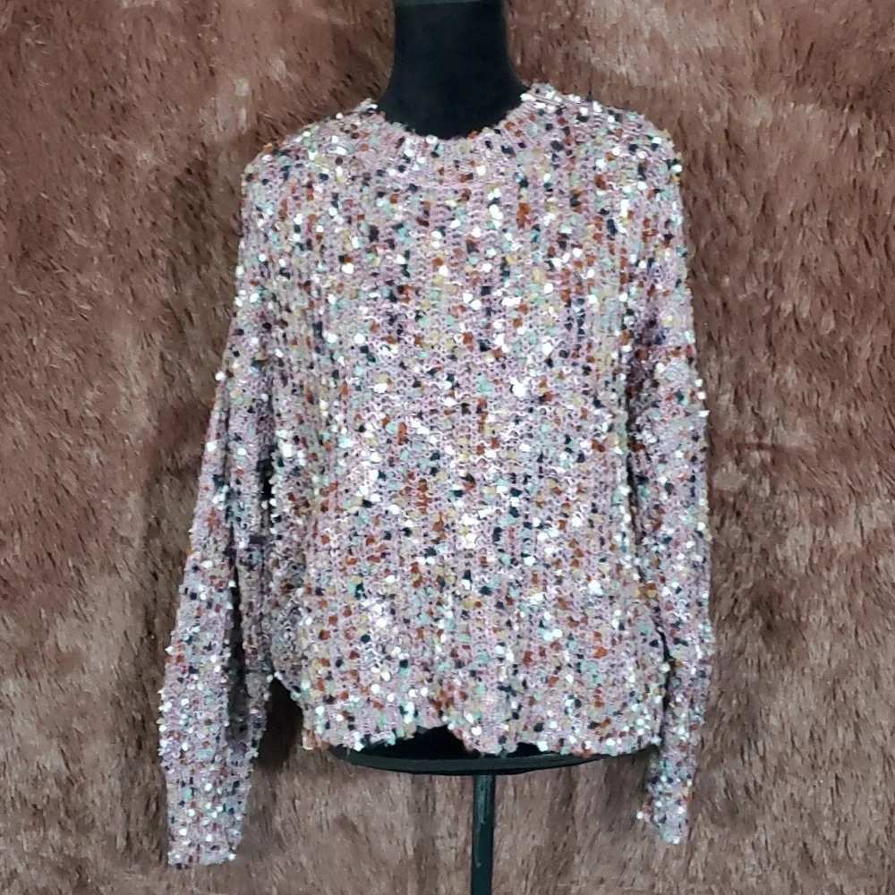 Denim Logic Multicolored Popcorn Sweater